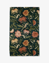 Load image into Gallery viewer, Geometry Chrysanthemums in November Tea Towel