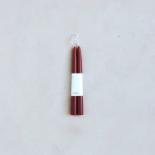 Load image into Gallery viewer, The Floral Society 9" Dipped Taper Candles - Garnet
