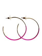 Load image into Gallery viewer, Enamel Gold Hoops