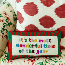 Load image into Gallery viewer, Holiday Needlepoint Pillow