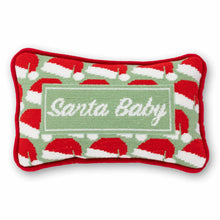 Load image into Gallery viewer, Santa Baby Mini Needlepoint Pillow