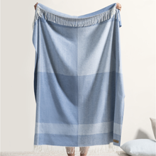 Load image into Gallery viewer, Hampton Plaid Herringbone Throw