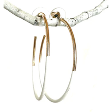 Load image into Gallery viewer, Enamel Gold Hoops