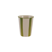 Load image into Gallery viewer, Stoneware Stripe Green Cup