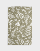 Load image into Gallery viewer, Geometry Olive Kitchen Tea Towel
