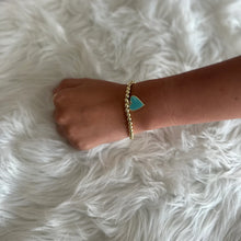 Load image into Gallery viewer, Gold Ball with Heart Charm Bracelet
