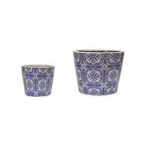 Blue Terracotta Planters