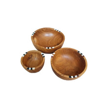 Load image into Gallery viewer, Mini Bone Inlay Teak Bowls
