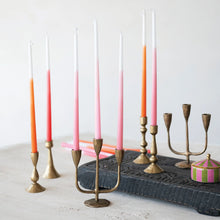 Load image into Gallery viewer, Brass Hand-Forged Iron Candelabra
