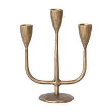 Load image into Gallery viewer, Brass Hand-Forged Iron Candelabra

