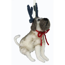 Load image into Gallery viewer, Bulldog with Antlers Ornament
