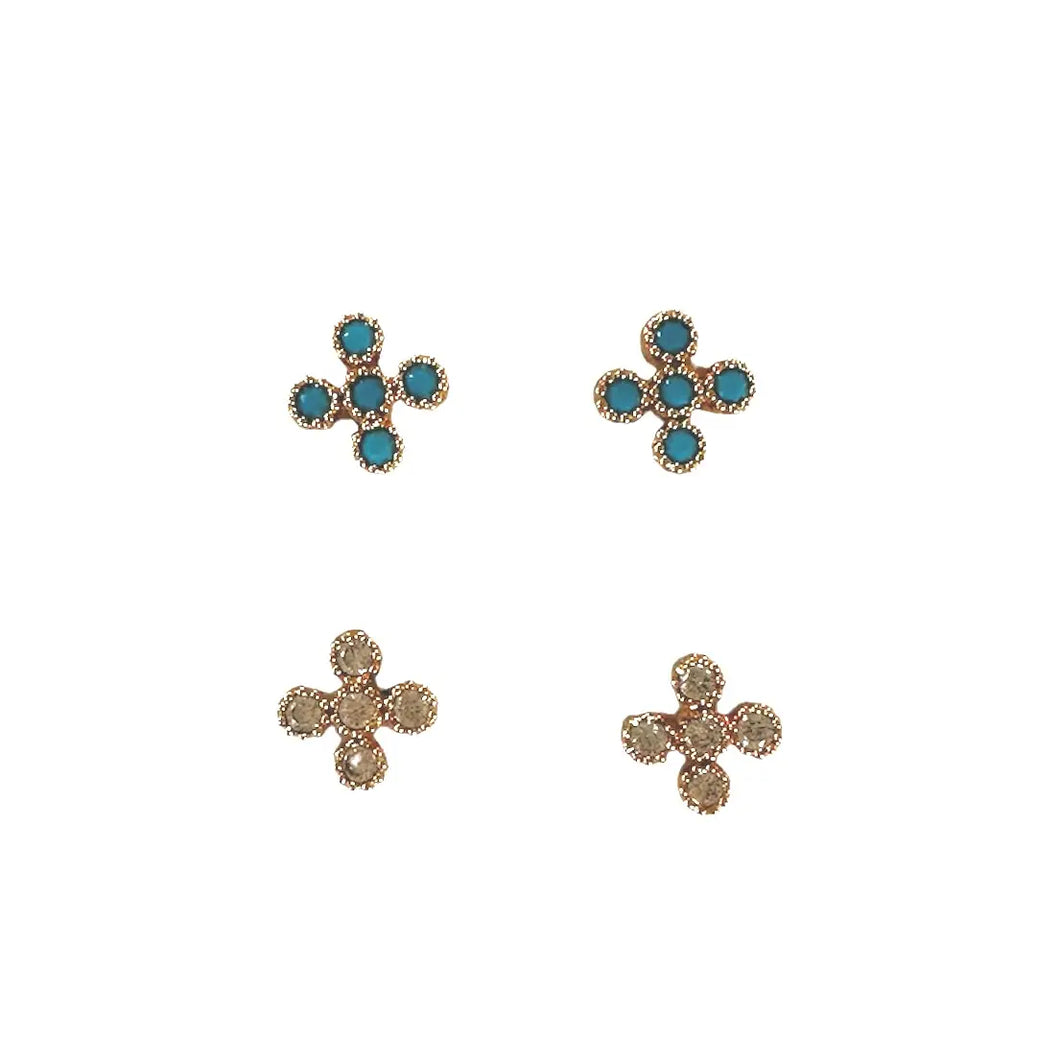 CZ Cross Studs