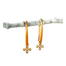 Load image into Gallery viewer, CZ Cross Drop Earrings
