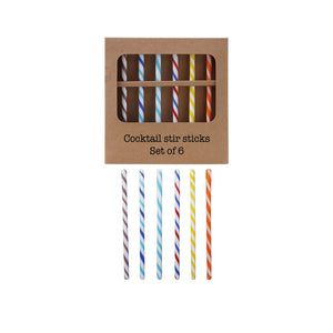 Striped Cocktail Stir Sticks