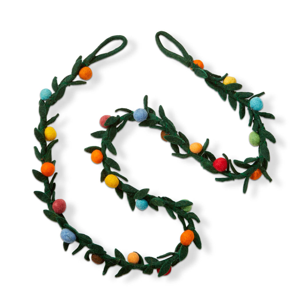 Colorful Leaves Felt Garland