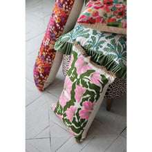 Load image into Gallery viewer, Embroidered Flowers Lumbar Pillow
