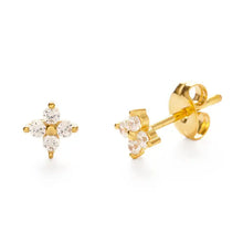 Load image into Gallery viewer, Crystal Flower Stud
