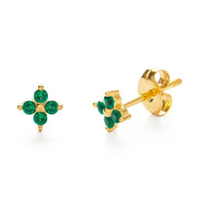 Load image into Gallery viewer, Crystal Flower Stud
