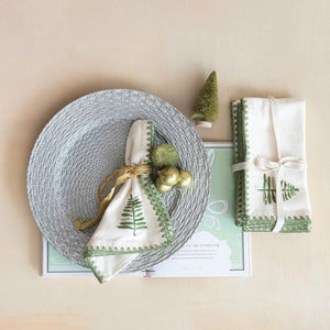 Embroidered Tree Napkins