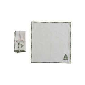 Embroidered Tree Napkins