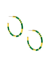 Load image into Gallery viewer, Enamel Cleopatra Hoop Earring
