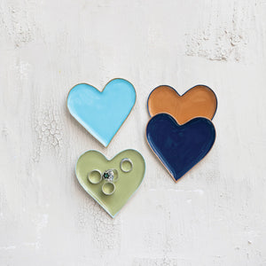 Enamel Metal Heart Tray