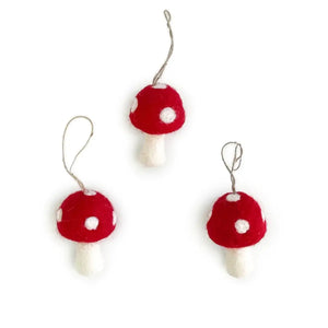 Felt Mushroom Orn