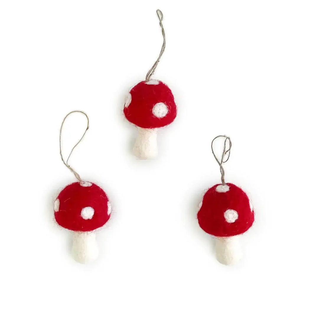 Felt Mushroom Orn