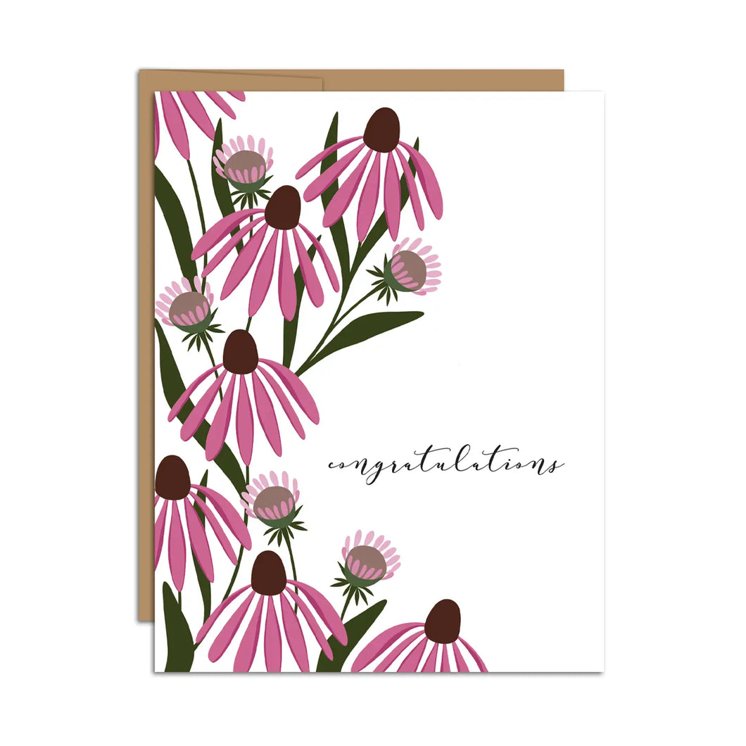 Congrats Echinacea Card