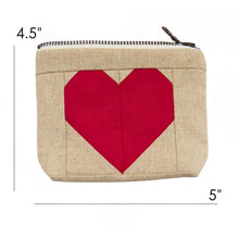 Load image into Gallery viewer, Heart Zipper Bag
