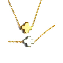 Load image into Gallery viewer, Hematite Cross Necklace
