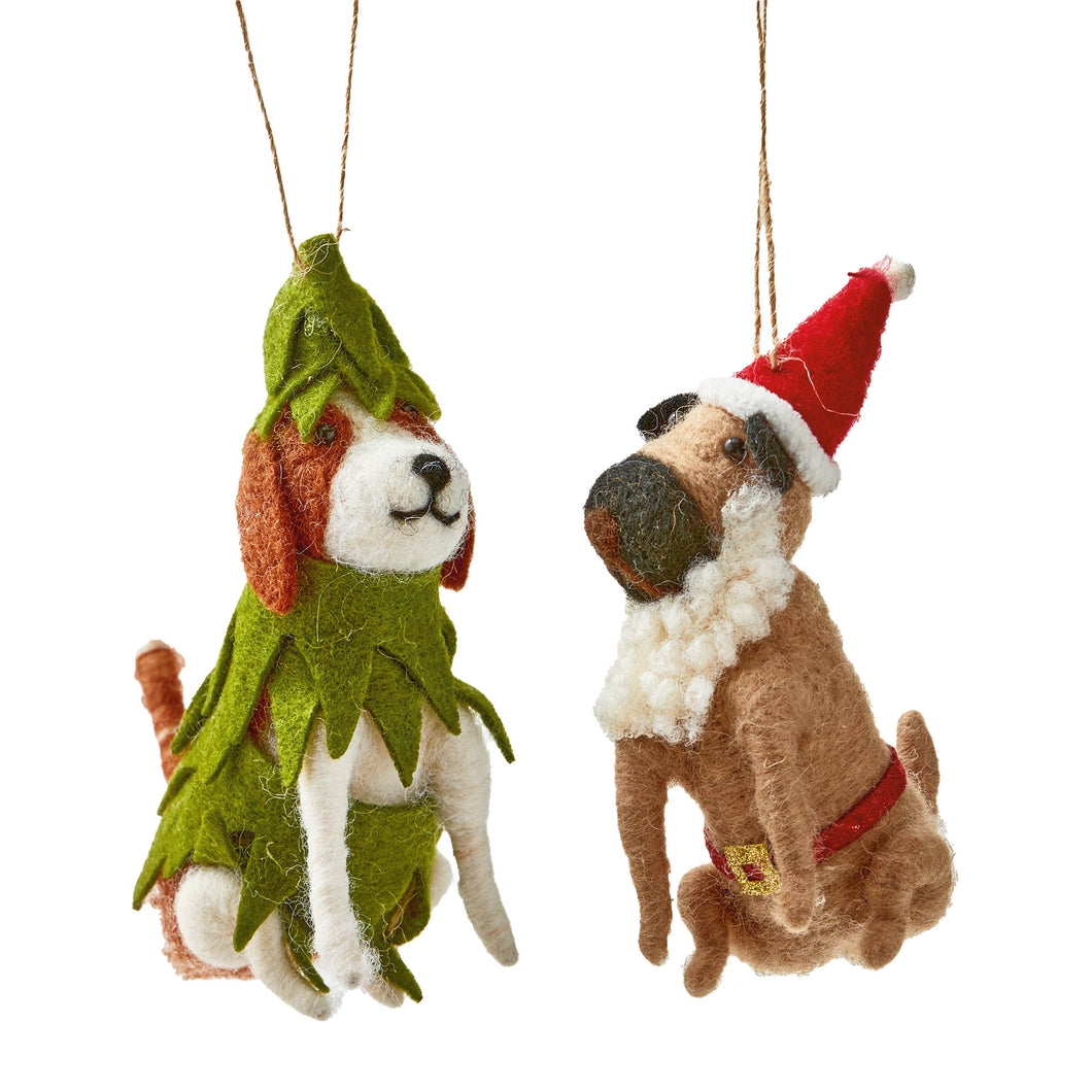 Holiday Dog Ornaments