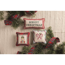 Load image into Gallery viewer, Holiday Mini Needlepoint Pillow
