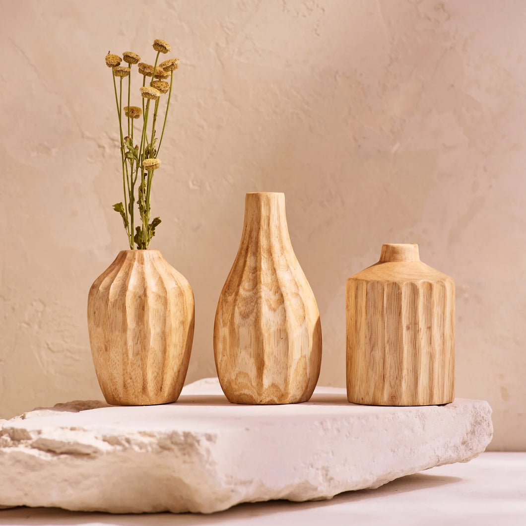 Kiln Mango Wood Vases