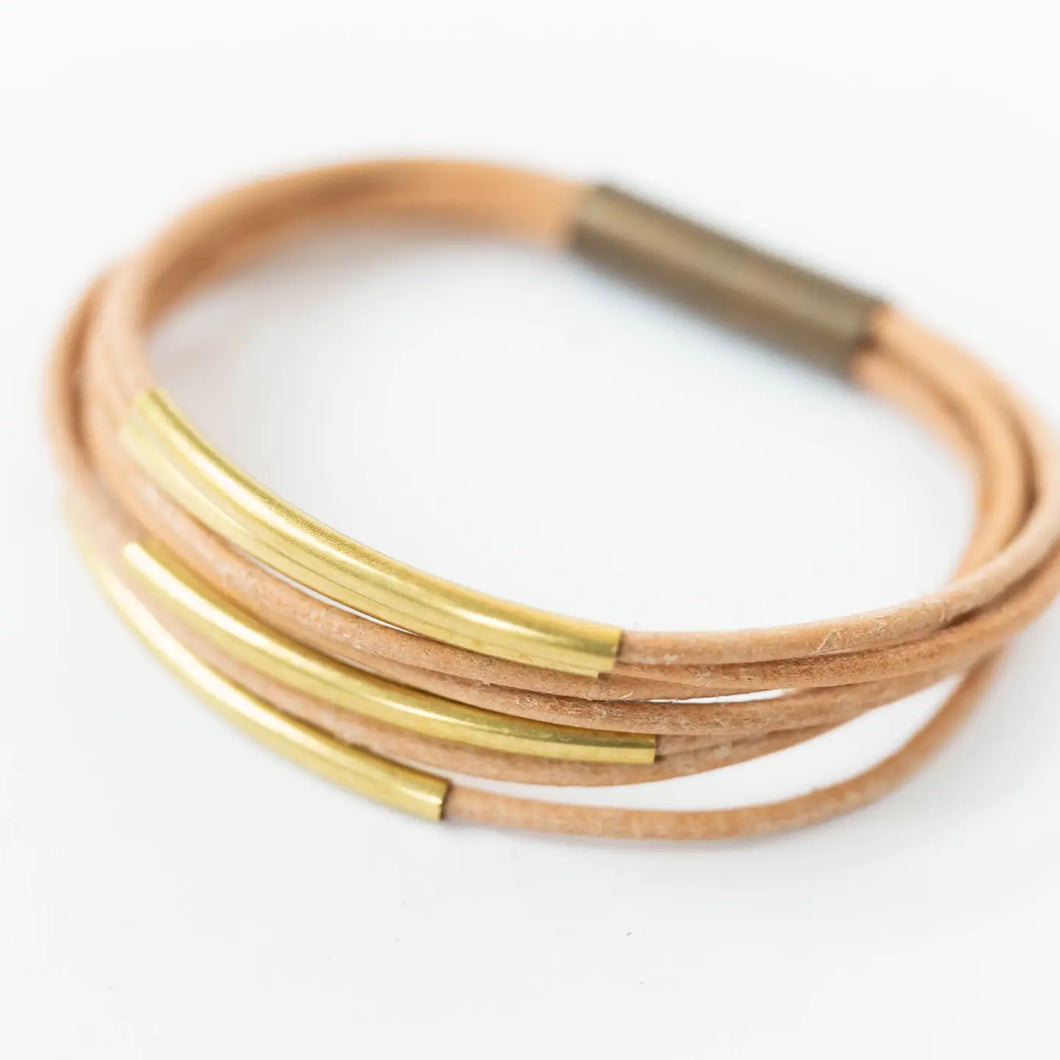Leather w/ Magnetic Clasp Bracelet
