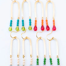 Load image into Gallery viewer, Long Arch Beaded Earring
