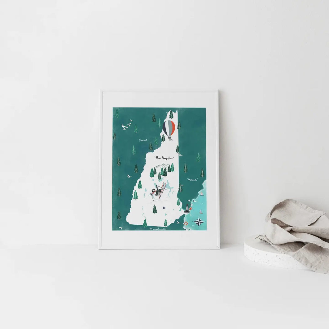 Print, NH Map R