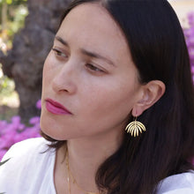 Load image into Gallery viewer, Palm Frond Earrings
