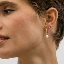 Load image into Gallery viewer, Pearl Huggie Earring

