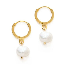 Load image into Gallery viewer, Pearl Huggie Earring
