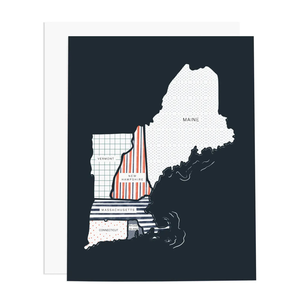 New England Map Card