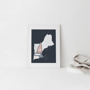 NE Map R Print