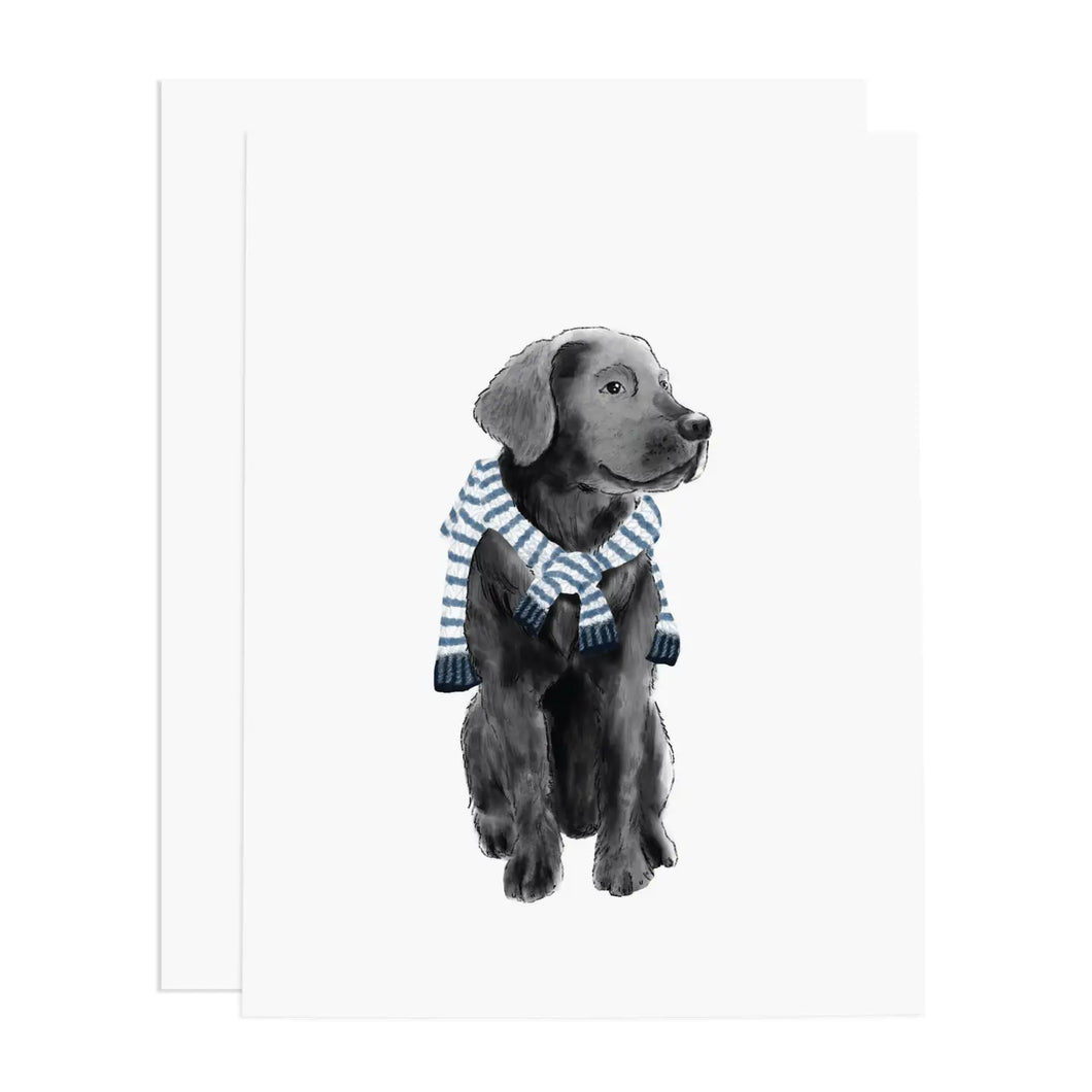 Preppy Black Lab Card