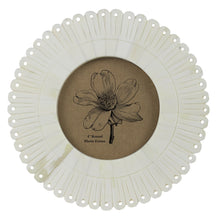 Load image into Gallery viewer, Round Scalloped Bone Frame
