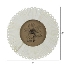 Load image into Gallery viewer, Round Scalloped Bone Frame
