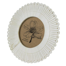 Load image into Gallery viewer, Round Scalloped Bone Frame
