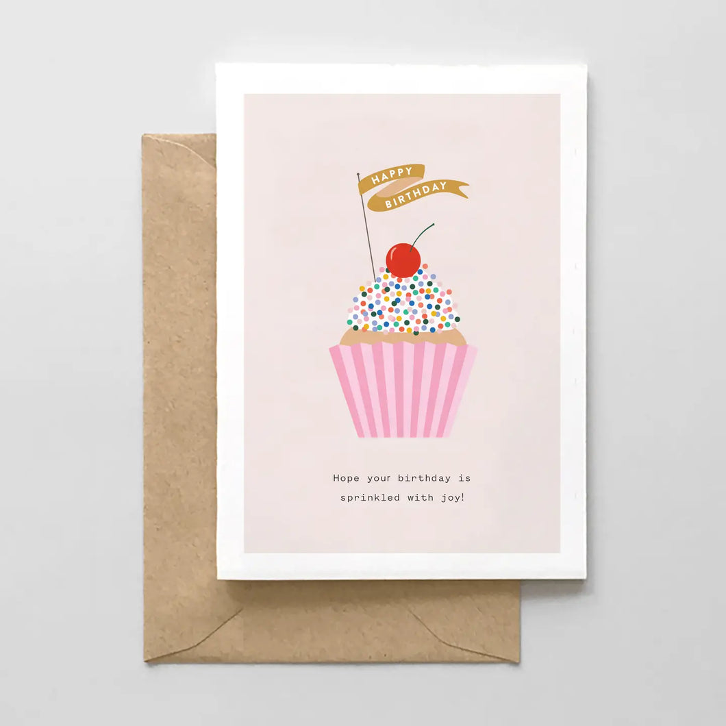Birthday Sprinkle Cupcake Card