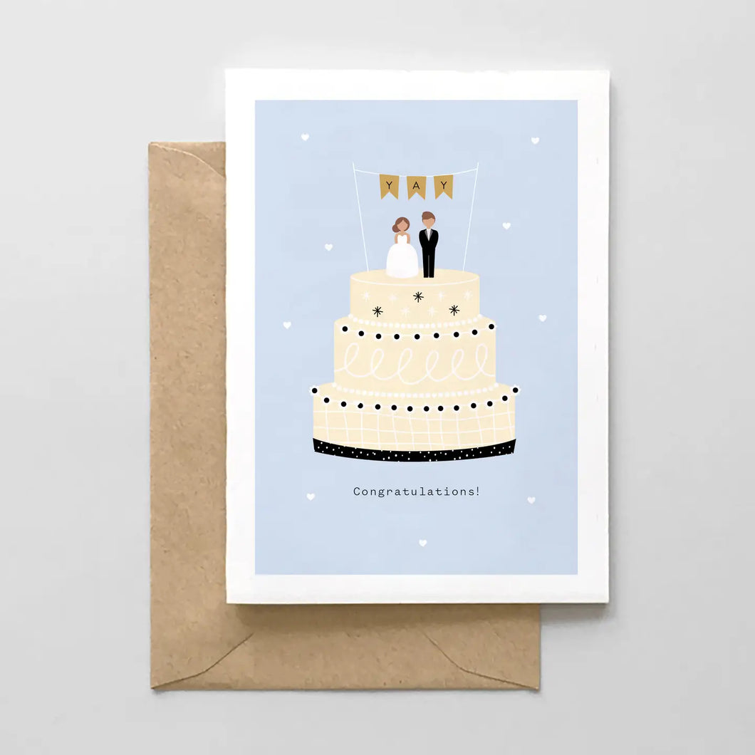 Congrats Wedding Cake Card