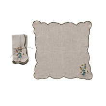 Load image into Gallery viewer, Scallop Napkins with Embroidering
