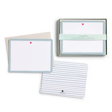 Load image into Gallery viewer, Scalloped Heart Flat Notecard Set
